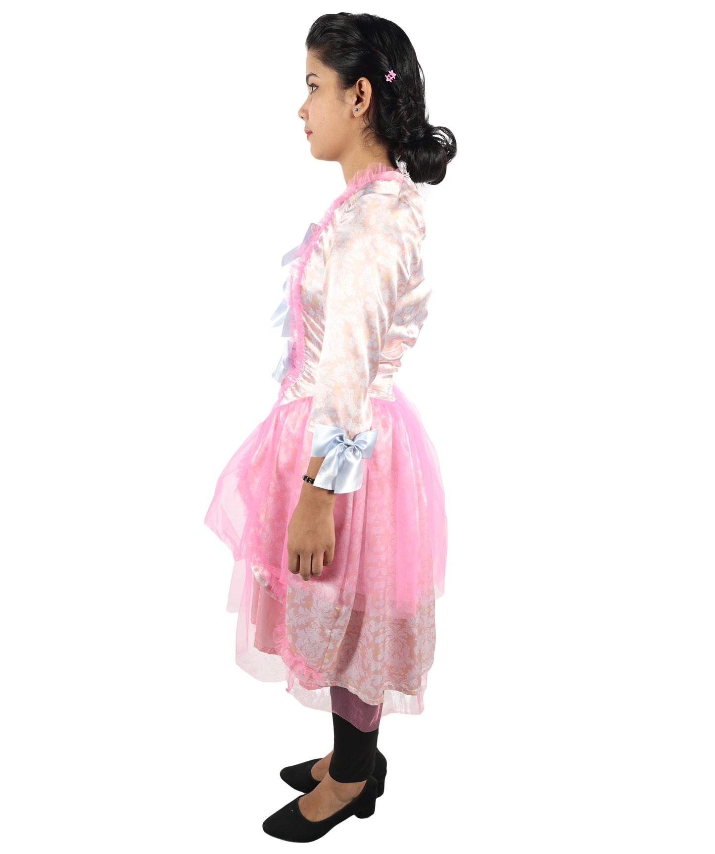 HPO Women's Marie Antoinette Pink Historical French Queen Costume  | Suitable for Halloween | Synthetic Fabric
