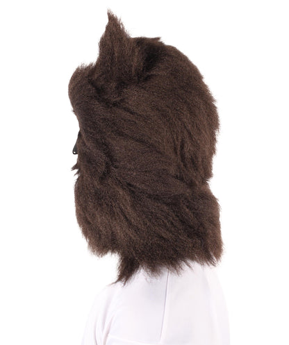 Unisex Dark Brown Grizzly Bear Mask