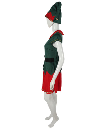 HPO Adult Women’s Inflatable Elf Costume | Red & Green Christmas Outfit | Holiday Party, Cosplay & Themed Event Costume