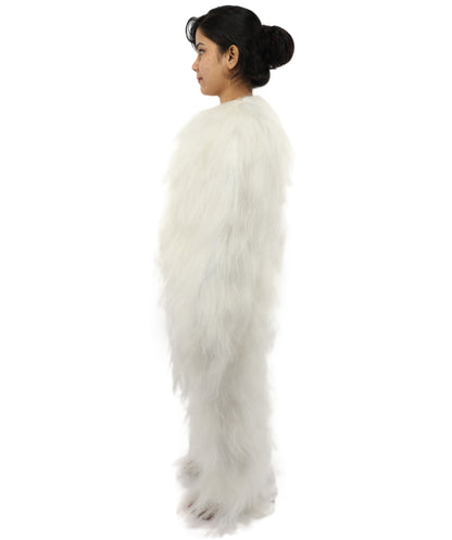 HPO Teen Extreme Hairy Person Costume Bundle & Mask Set - Full-Body Hair Suit Extra-Long Costume Wig for Halloween, Cosplay & Parties - Multiple Color Options