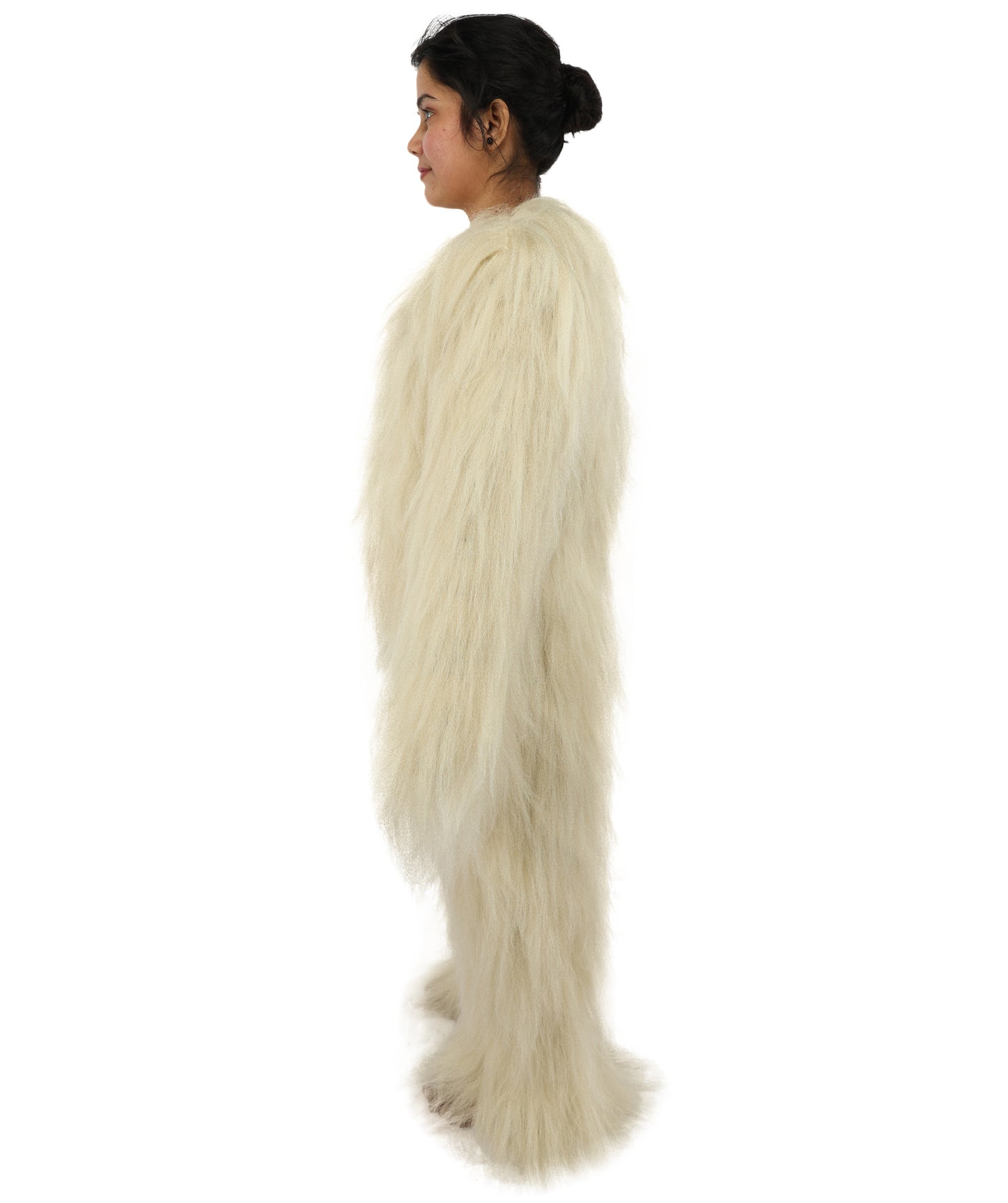 HPO Teen Extreme Hairy Person Costume Bundle & Mask Set - Full-Body Hair Suit Extra-Long Costume Wig for Halloween, Cosplay & Parties - Multiple Color Options