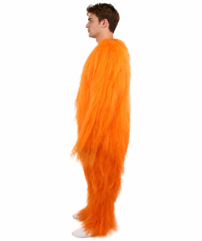 HPO Unisex Extreme Hairy Person Costume, Mask and Bundle - Full-Body Hair Suit Extra-Long Ash Brown Costume Wig for Halloween, Cosplay & Parties