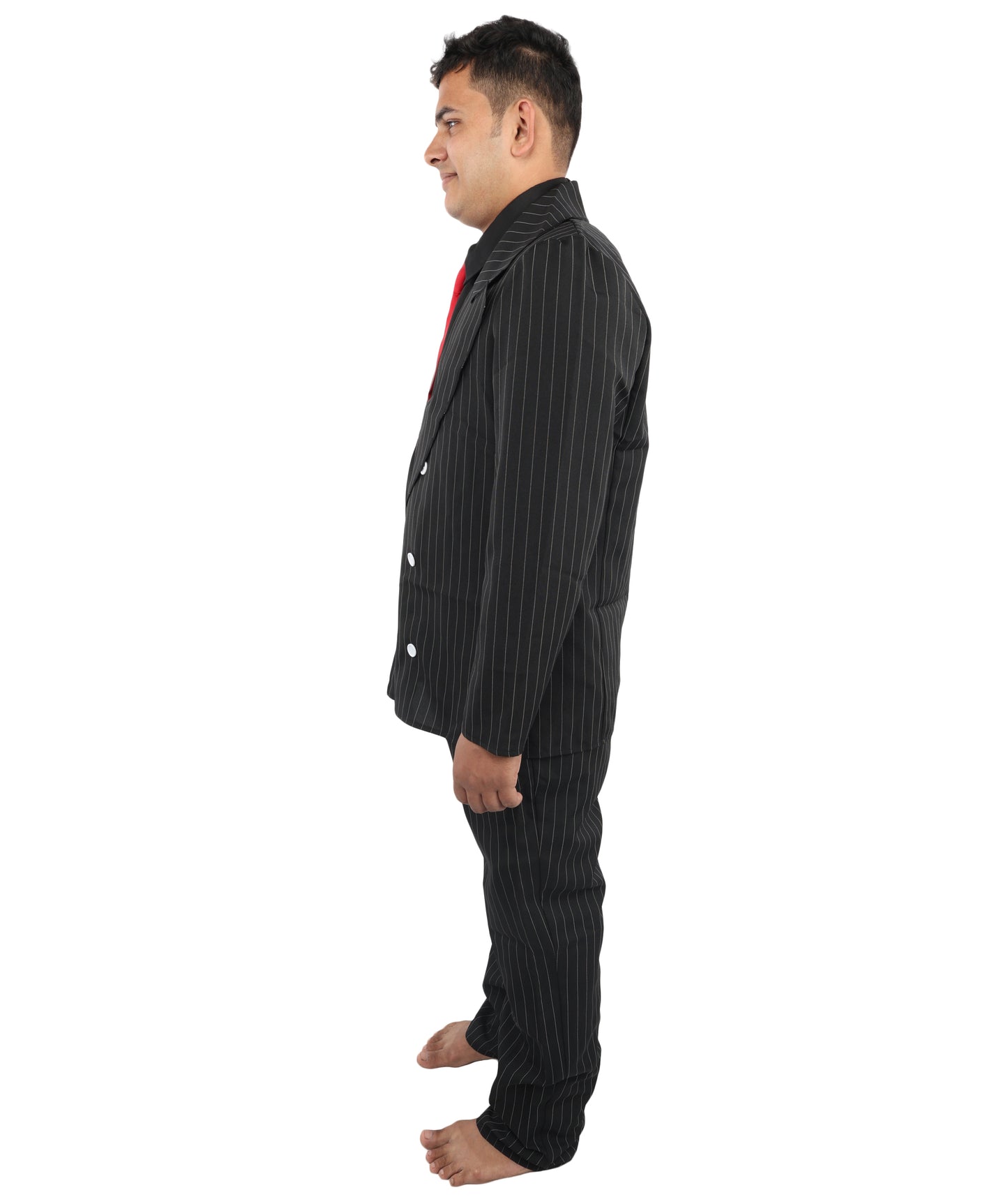 HPO Men's Black Tuxedo Suit Costume  | Formal Top & Pant Cosplay Outfit | Perfect for Halloween Parties & Theme Events
