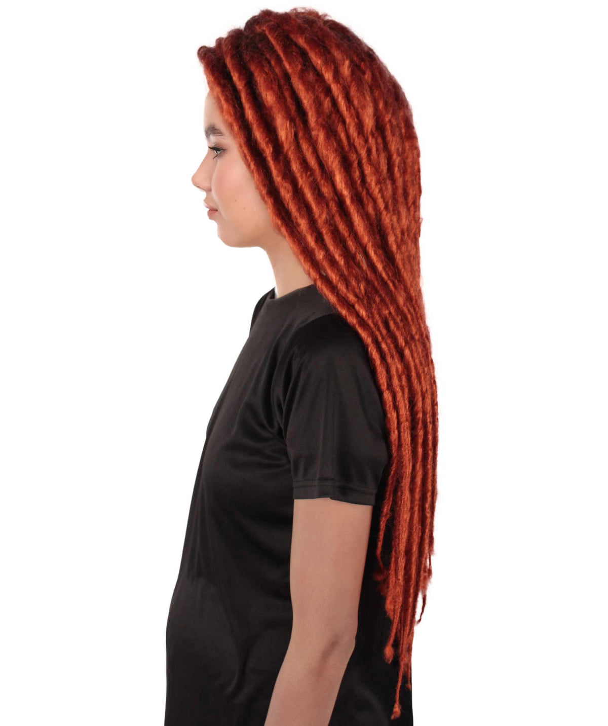 HPO Women’s Long Multiple color Dreadlock Wig – Dark Roots Synthetic Dreads Costume Wig for Adults – Natural-Look Cosplay Hair for Halloween & Festivals