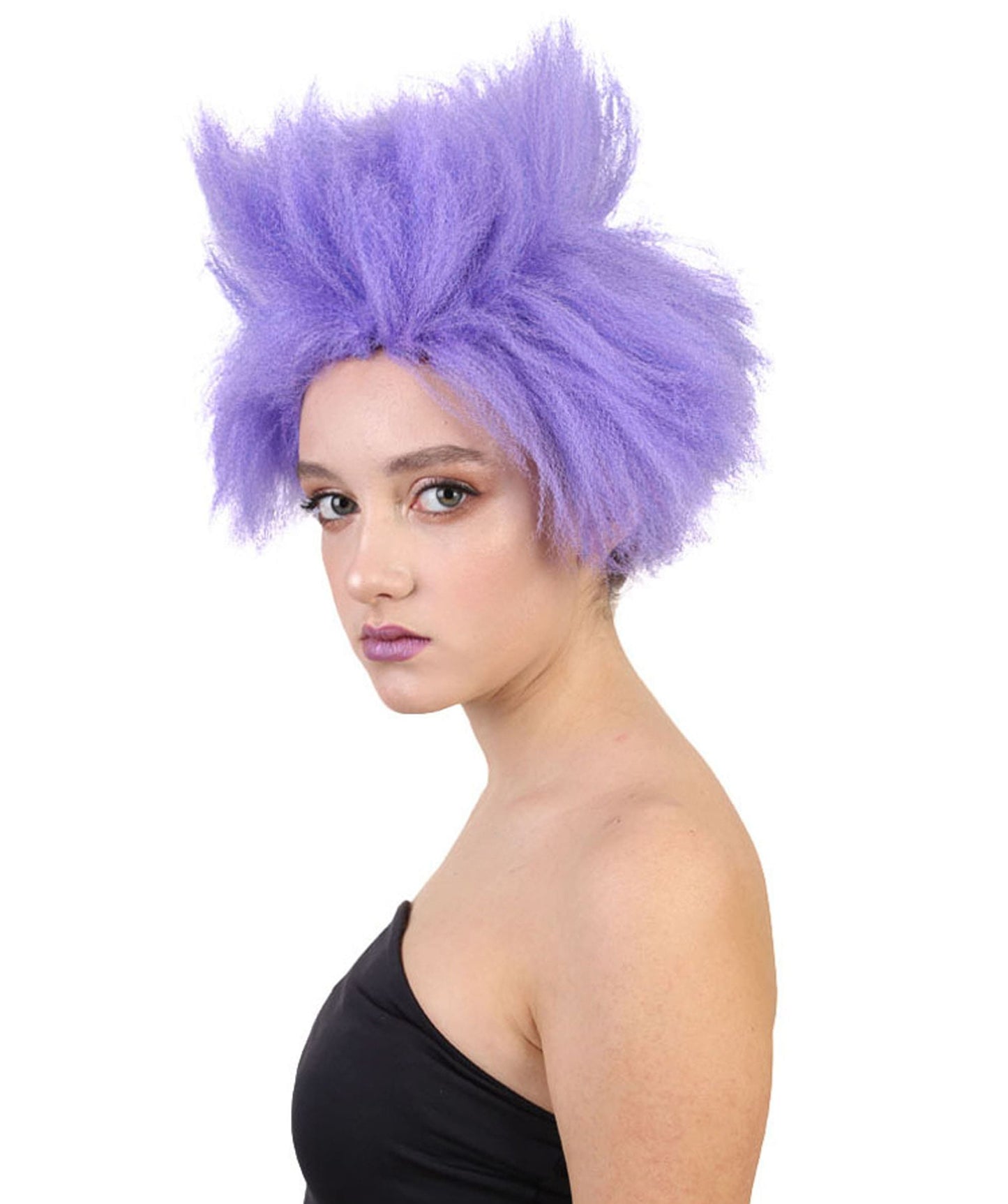 HPO Unisex Evil character Wig | Purple TV Movie Party Ready Fancy Halloween Wig | Premium Breathable Capless Cap