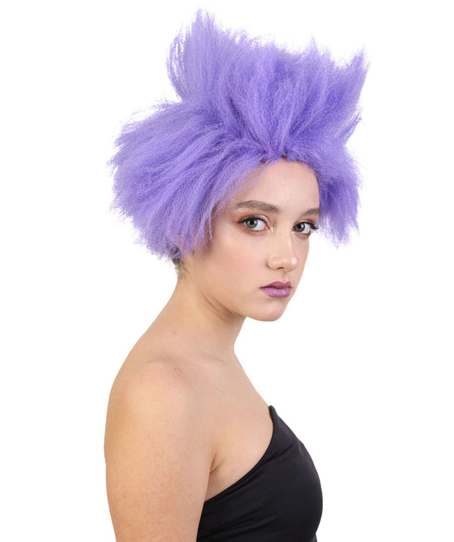 HPO Unisex Evil character Wig | Purple TV Movie Party Ready Fancy Halloween Wig | Premium Breathable Capless Cap