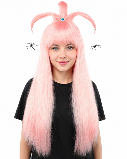 HPO Adult Women's Spider Gothic Sculpted Wig | Multiple Color Options, create of synthetic fiber, architectural spider-leg loops with blunt bangs, breathable base | Party, Halloween, theater, drag, performance, costume events