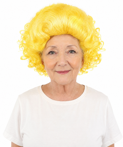 HPO Adult Women's Dame Edna Everage Wigs | Multiple Color Options | Drag Queen-Inspired Colorful Synthetic Hair for Parties, Stage Events | Breathable Capless Design