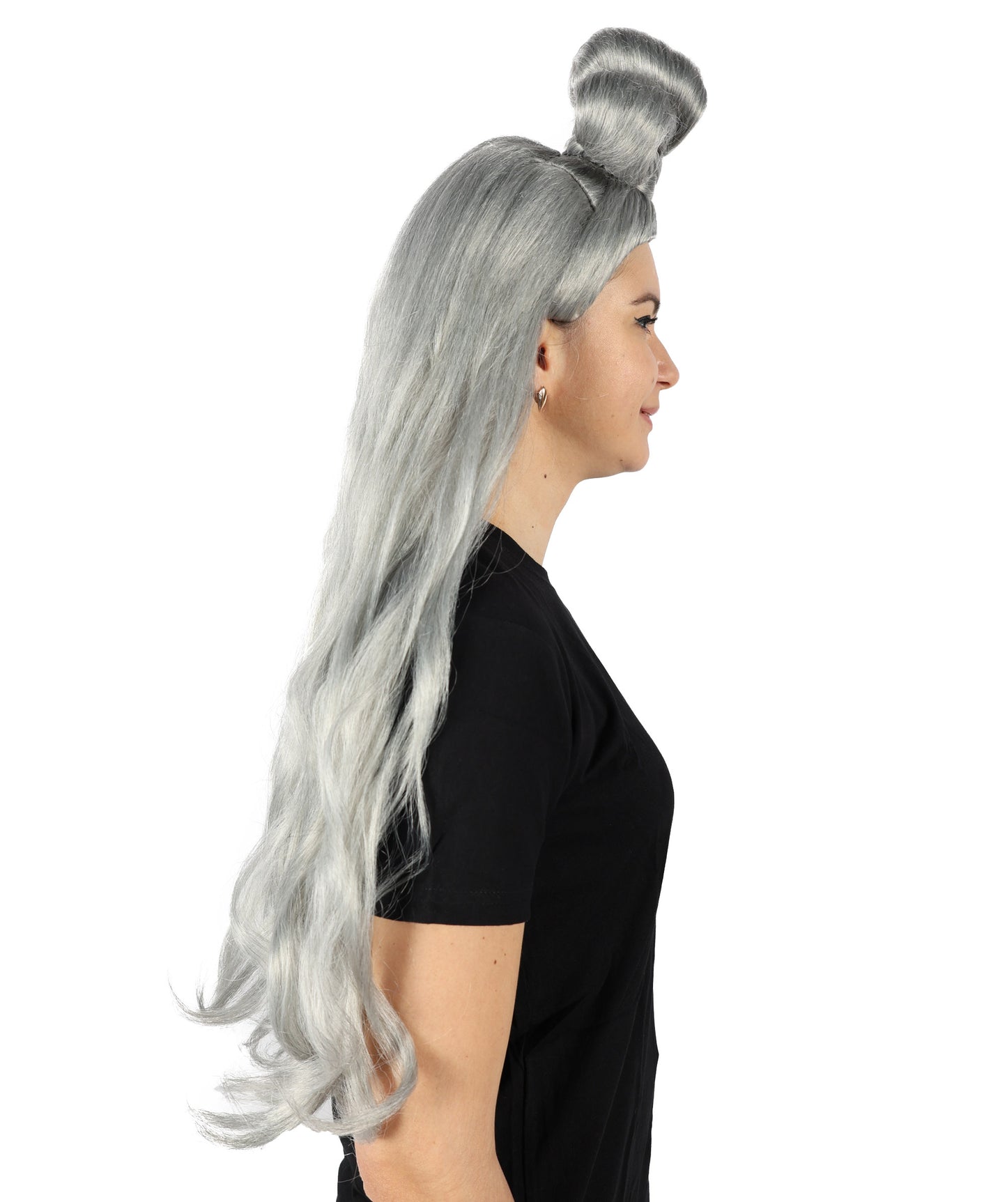 HPO Women's Long Curl Wig with Ring , Multiple Color Options , Flame-retardant Synthetic Fiber