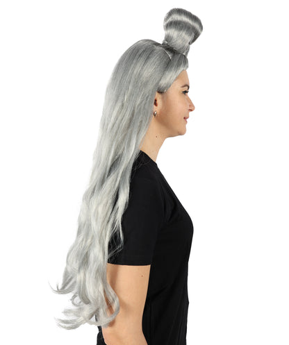 HPO Women's Long Curl Wig with Ring , Multiple Color Options , Flame-retardant Synthetic Fiber