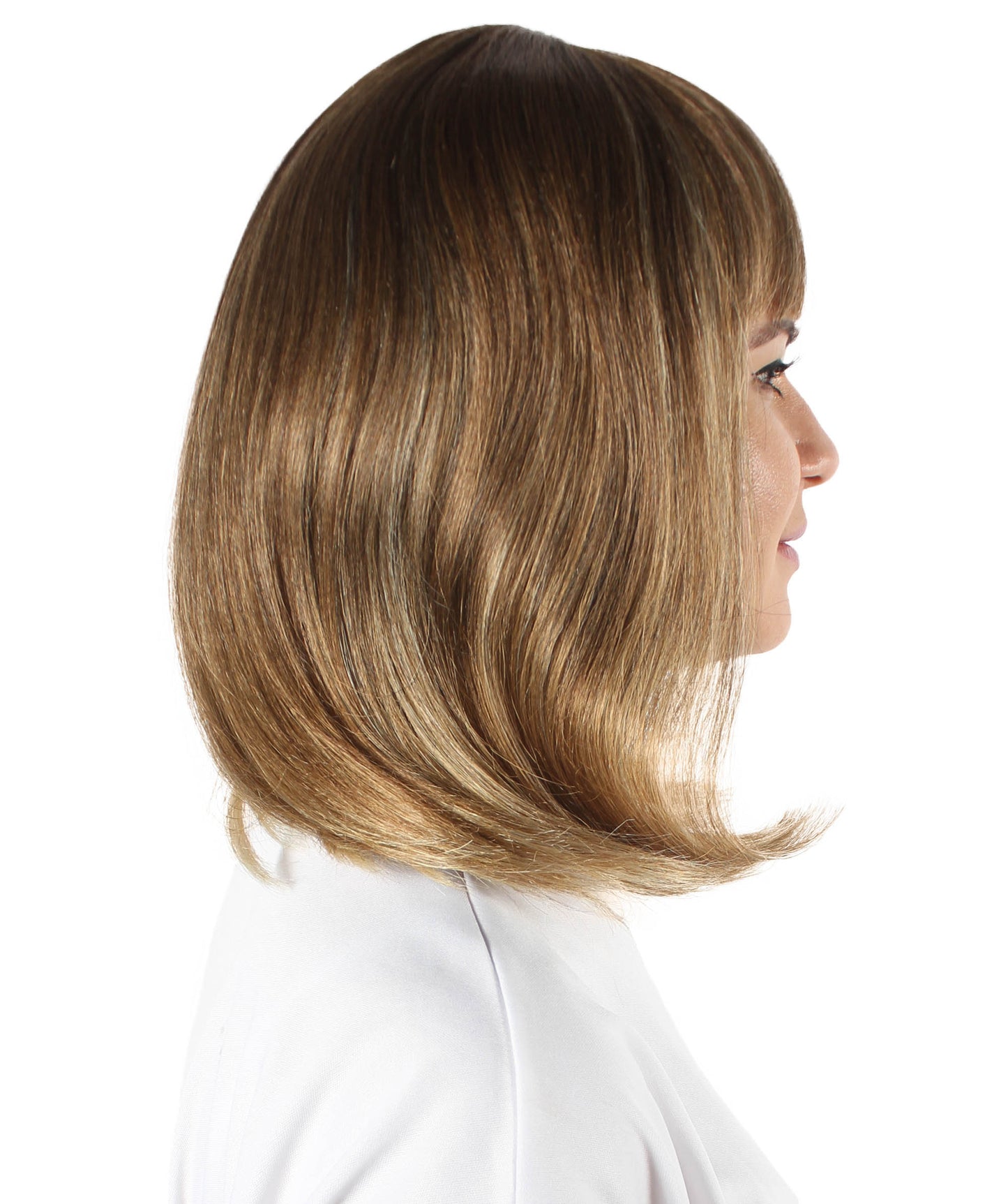 HPO Women's Shoulder Length Bob Wig Collection | Straight Halloween Wig Multiple Color Option | Premium Breathable Capless Cap