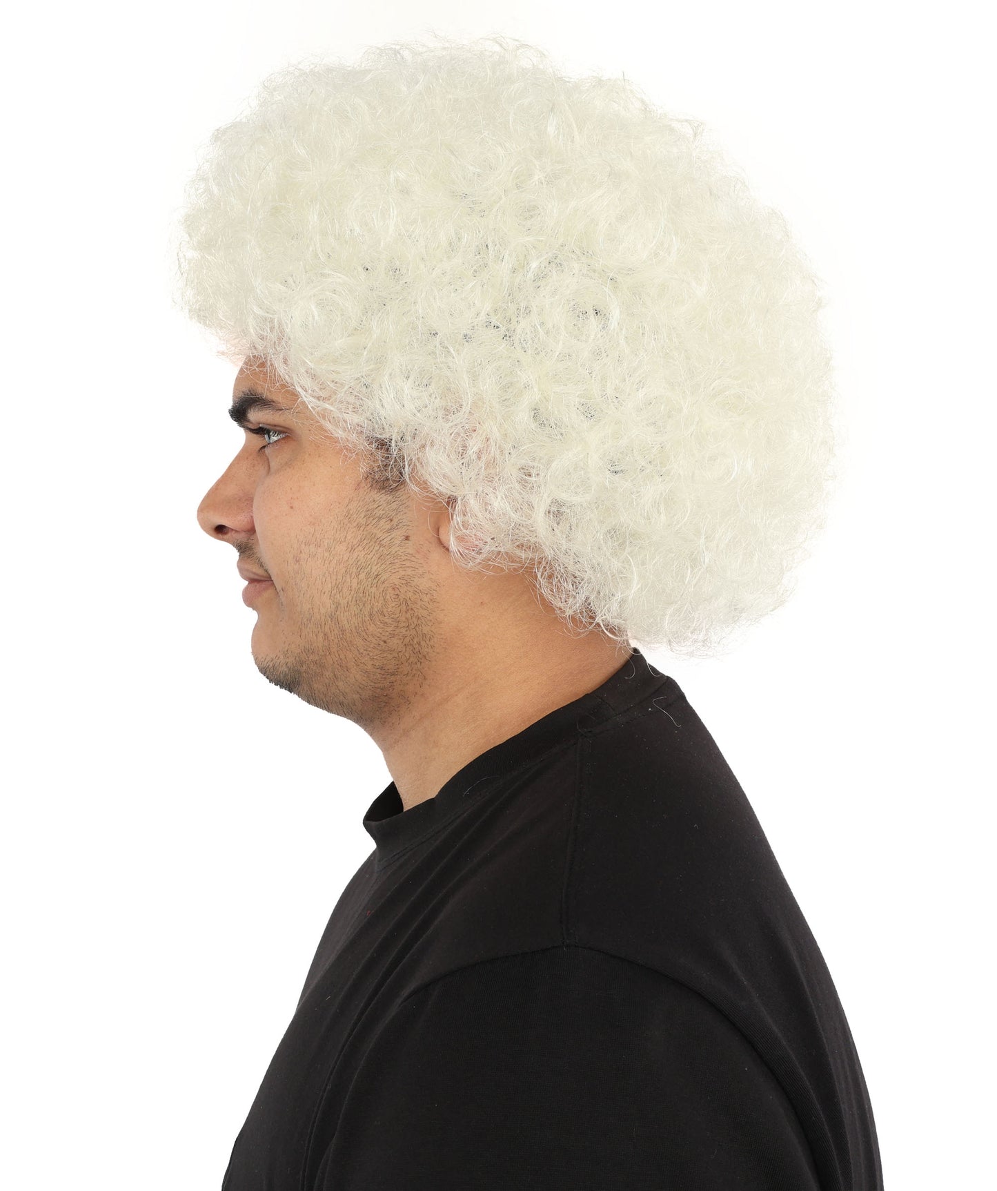 HPO Men's Afro Style Clown Wig with Standard Cap  | Flame-Retardant Synthetic Fiber | Ideal for Parties, Cosplay, and Themed Events