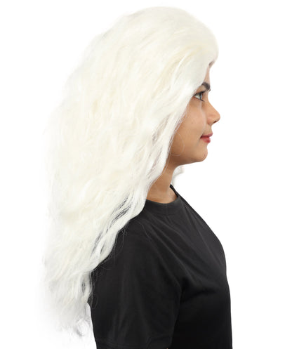 HPO Women’s Pink Long Wavy Wig | 25 Inch Long Hair with Capless Cap Design | Ideal for Playful at Halloween Cosplay, and Themed Parties