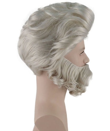 Moose Wig and Beard Set | Off White  Wigs | Premium Breathable Capless Cap