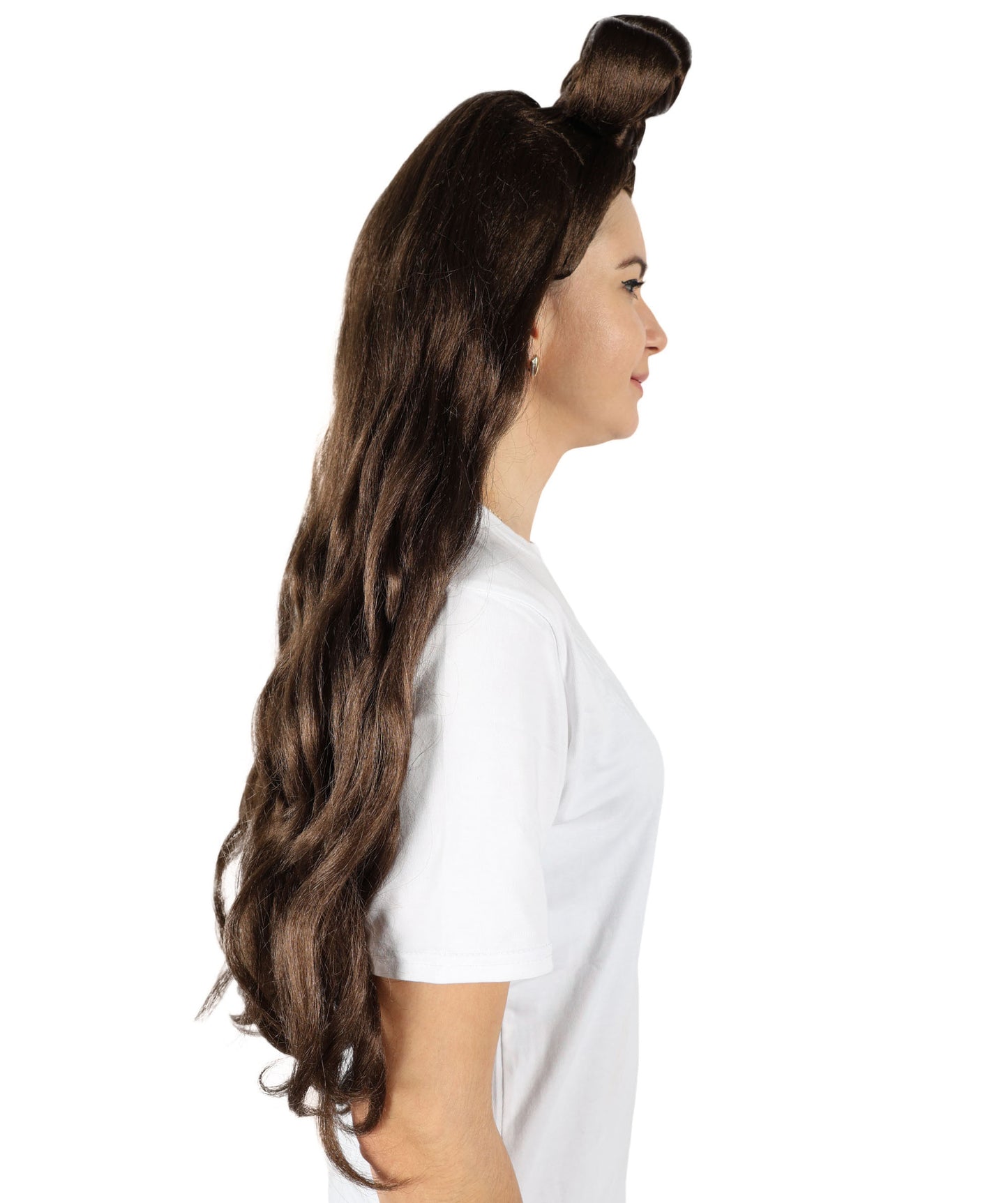 HPO Women's Long Curl Wig with Ring , Multiple Color Options , Flame-retardant Synthetic Fiber
