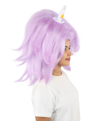 HPO Adult Women's Long Red Bob Wig | Straight Shoulder-Length Black Hair with Blunt Bangs, Included Accessory Set & Breathable Cap | Halloween, Anime Roleplay, Costume Party & Daily Wear