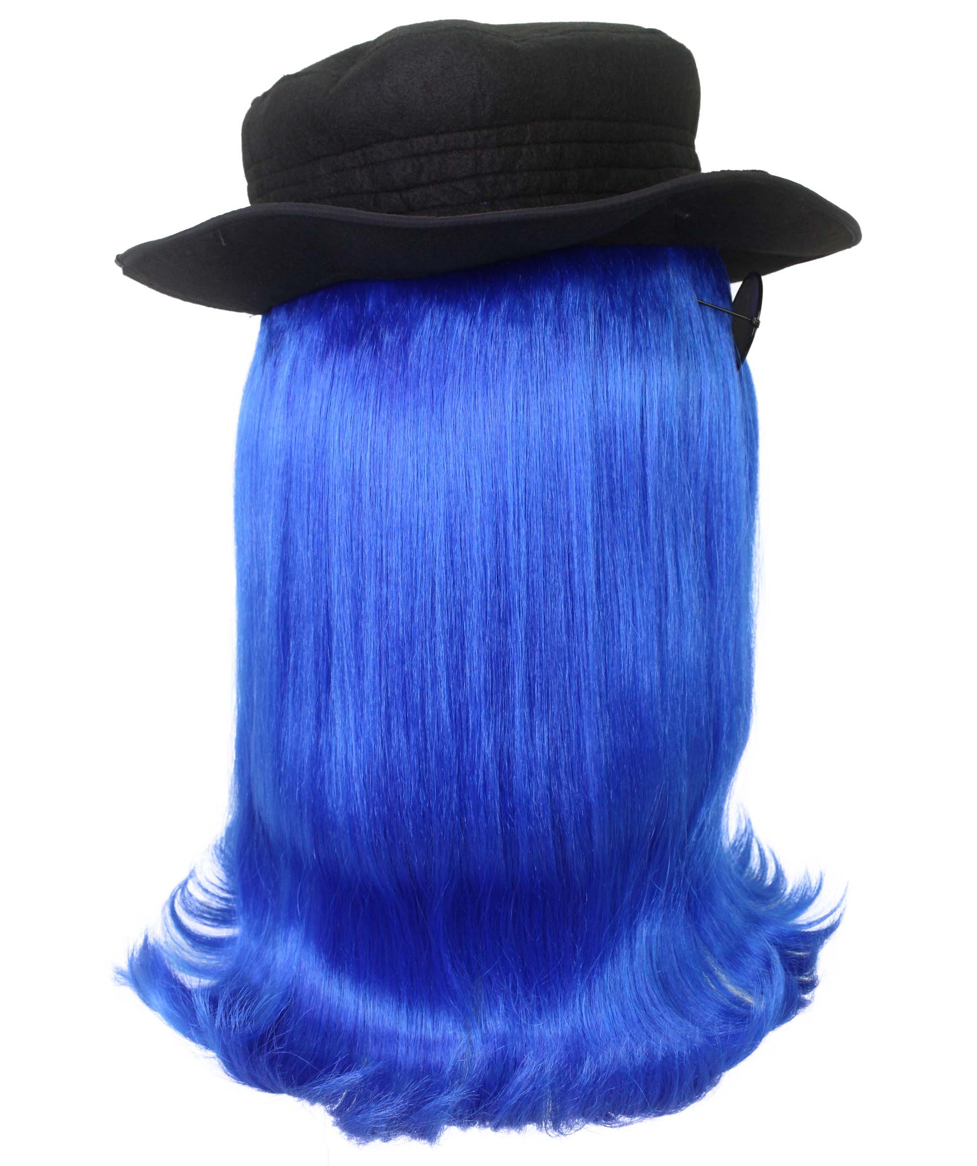 Blue Straight Creature Wig