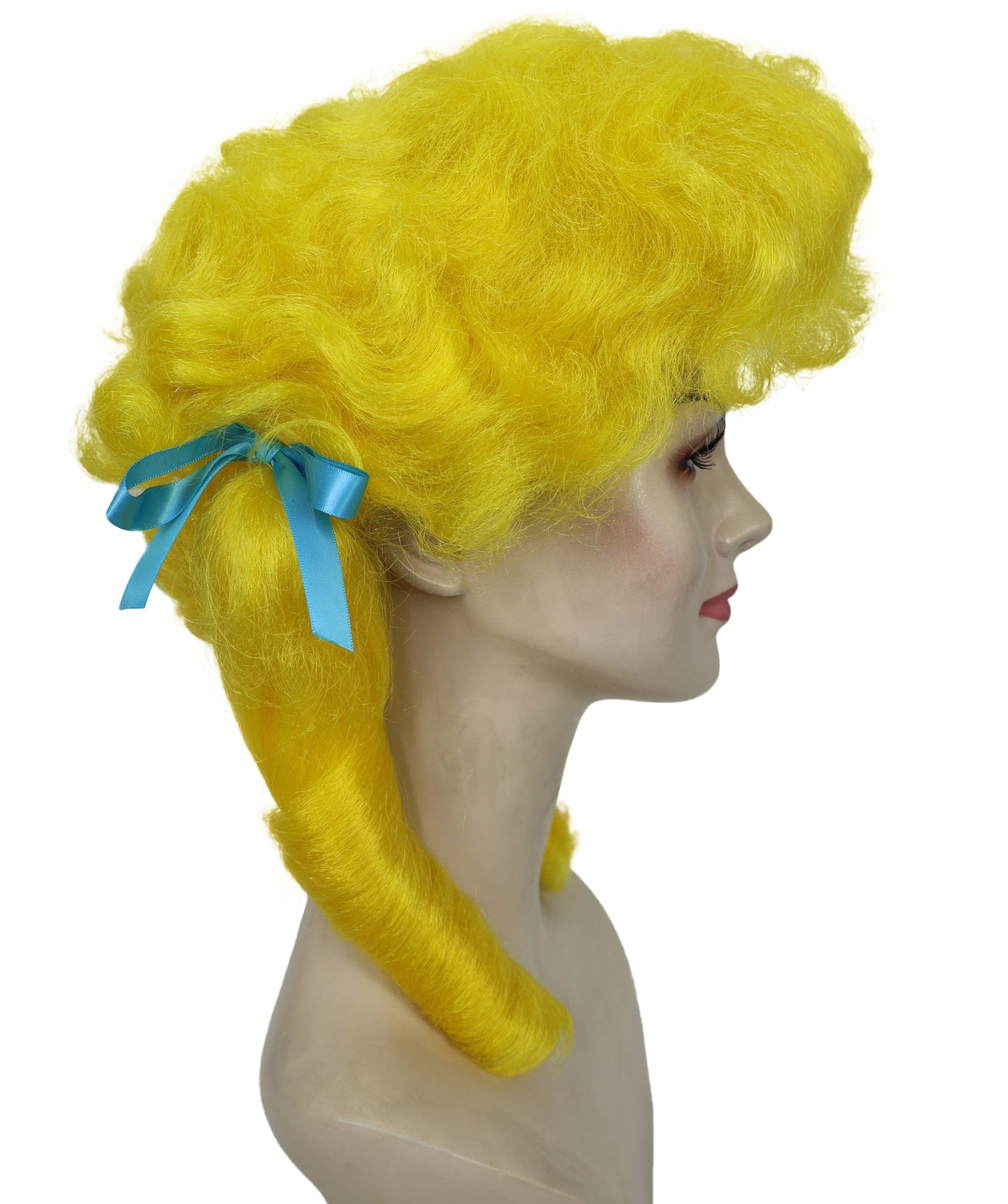 HPO Women’s Classic Elly May Clamped Multiple Wig With Two Blue Hair Ribbons