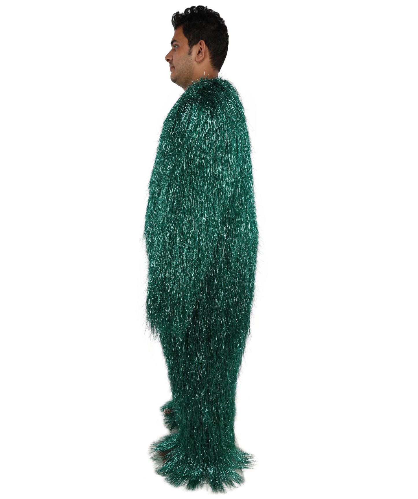 HPO UnisexTinsel Hairy Costume, Bundle & Mask Set | Full-Body Suit & Matching Mask | Long Hair Funny Costume for Halloween, Performers, Cosplay & Mascots | Multicolor Options