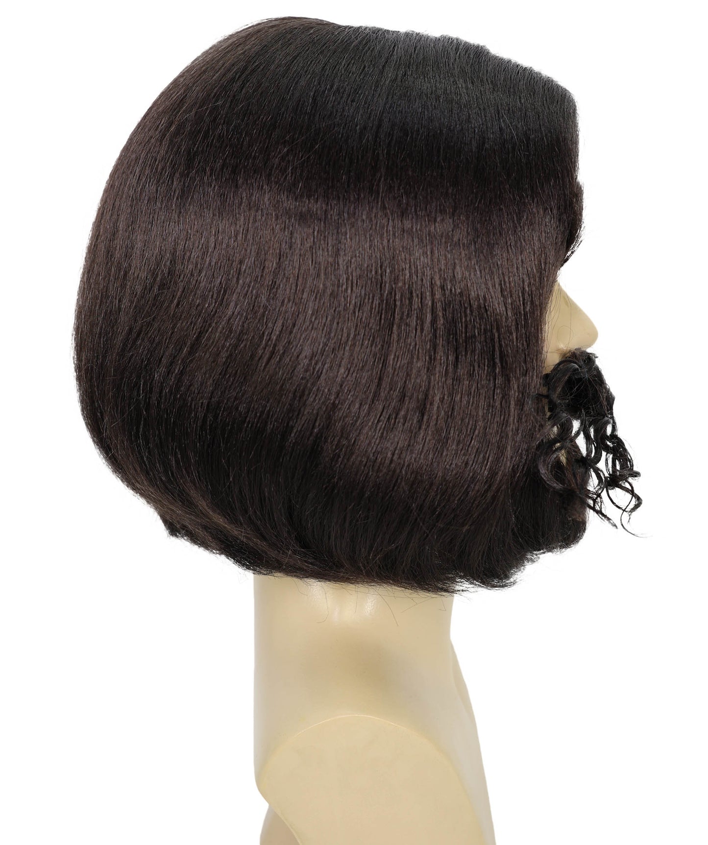 HPO Men's Whimsical Magician Wig With Beard, Mustache & Eyebrow Set Facial Hair – Synthetic Hairpiece for Stage, and Costume Parties