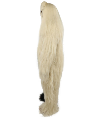 HPO  Extreme Hairy Person Two Part Costume, Mask and Bundle Set - Full-Body Hair Suit Extra-Long Costume Wig for Halloween, Cosplay & Parties - Multiple Color Options