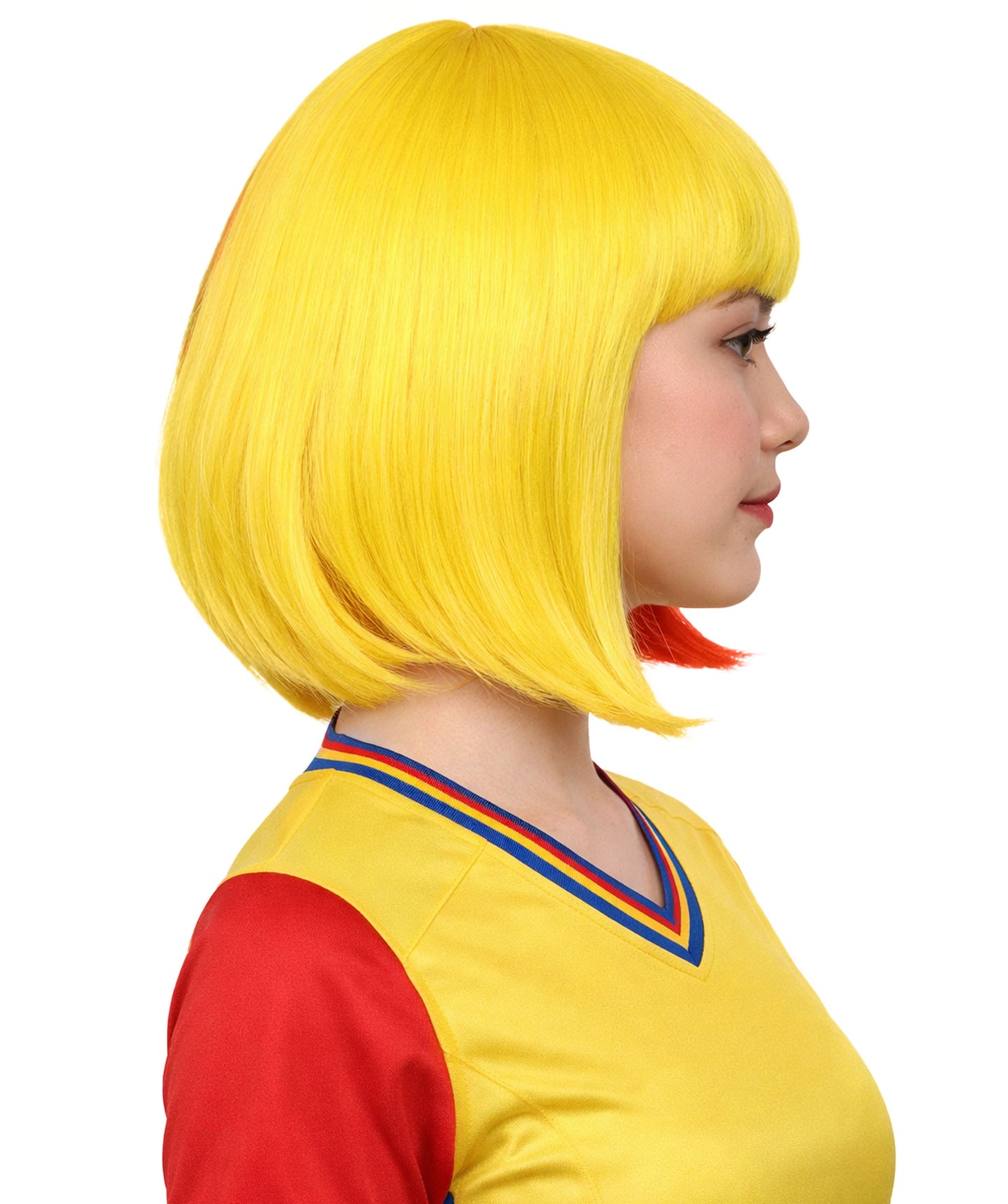 Colombia Flag Bob Wig Sport Party  | Patriotic Character Halloween Wig | Premium Breathable Capless Cap