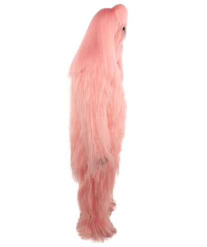 HPO Unisex Extreme Hairy Person Costume, Mask and Bundle - Full-Body Hair Suit Extra-Long Ash Brown Costume Wig for Halloween, Cosplay & Parties