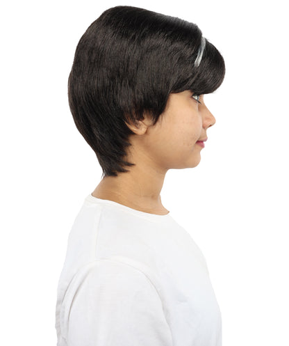 HPO Women's Medium Brown Bob Wig | Straight Cut Hairpiece | Daily Wear Wig with Breathable Inner Cap