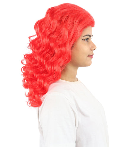 HPO Adult Women’s 16-Inch Medium Wig with Soft Curls | Multiple Color Options | Ideal for Cosplay, and Themed Events | Elegant, Versatile Hairpiece for Various Looks