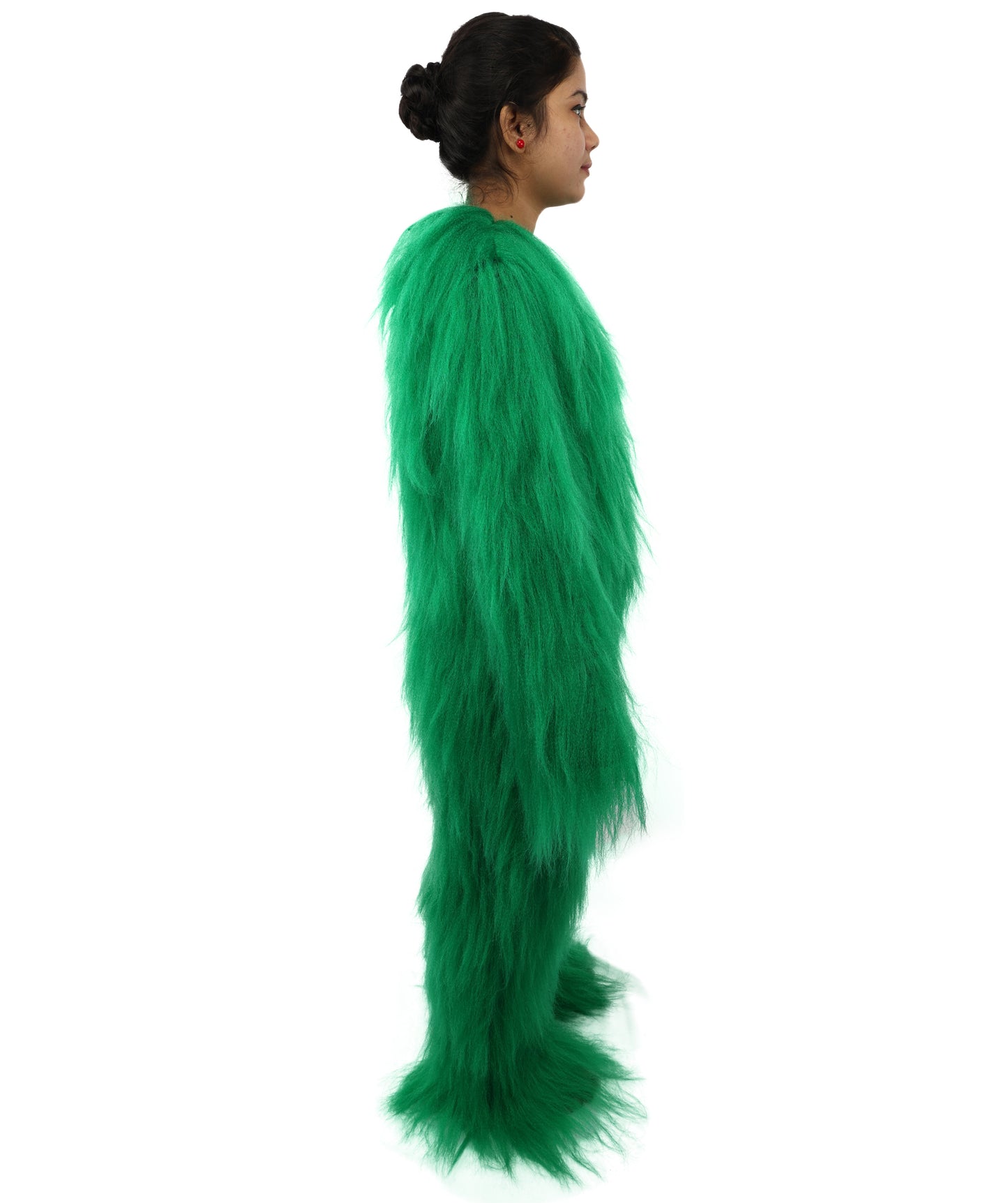 HPO Teen Extreme Hairy Person Costume Bundle & Mask Set - Full-Body Hair Suit Extra-Long Costume Wig for Halloween, Cosplay & Parties - Multiple Color Options