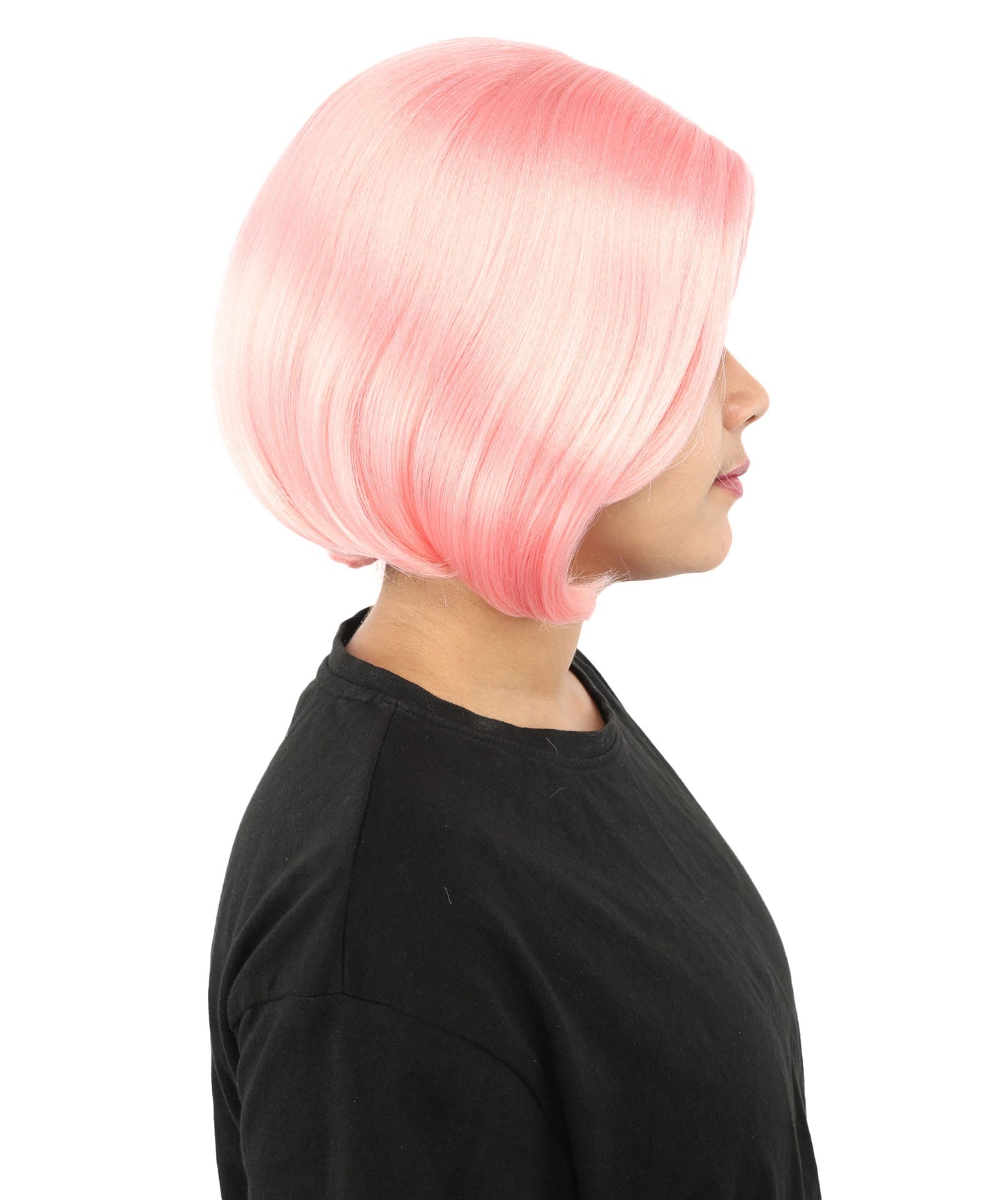 Adult Women's Two-Tone Bob Wig | Multiple Color Options | Short Straight Blunt Cut Inspired by American Pop Artist Look | Natural Hairline for Halloween and Cosplay