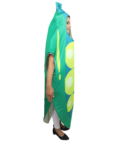 HPO Unisex Green Couples Fruit & Vegetable Costume Set | Matching Theme Outfits | Dress Up Use for Parties, Events, Group Appearances