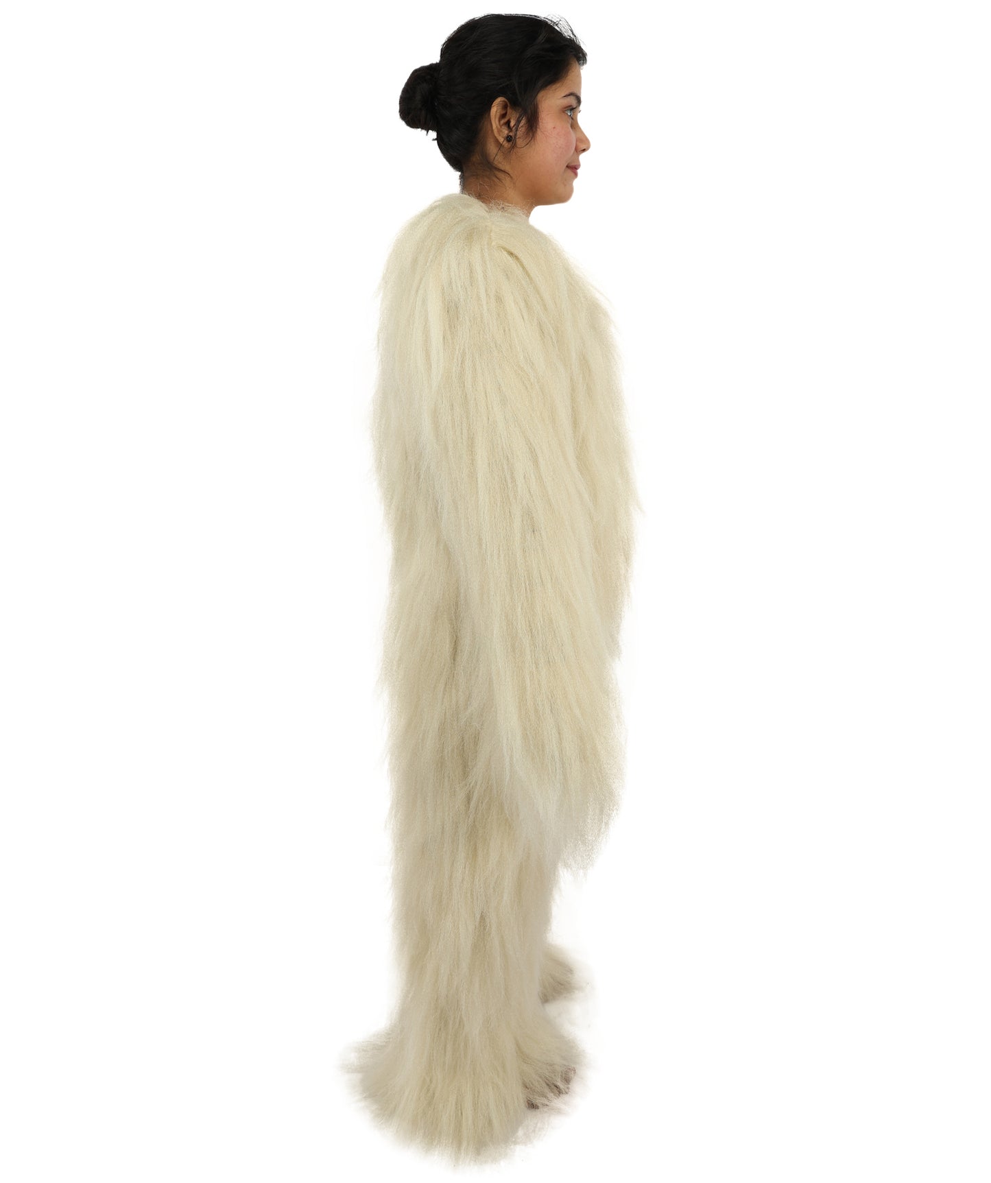 HPO Teen Extreme Hairy Person Costume Bundle & Mask Set - Full-Body Hair Suit Extra-Long Costume Wig for Halloween, Cosplay & Parties - Multiple Color Options