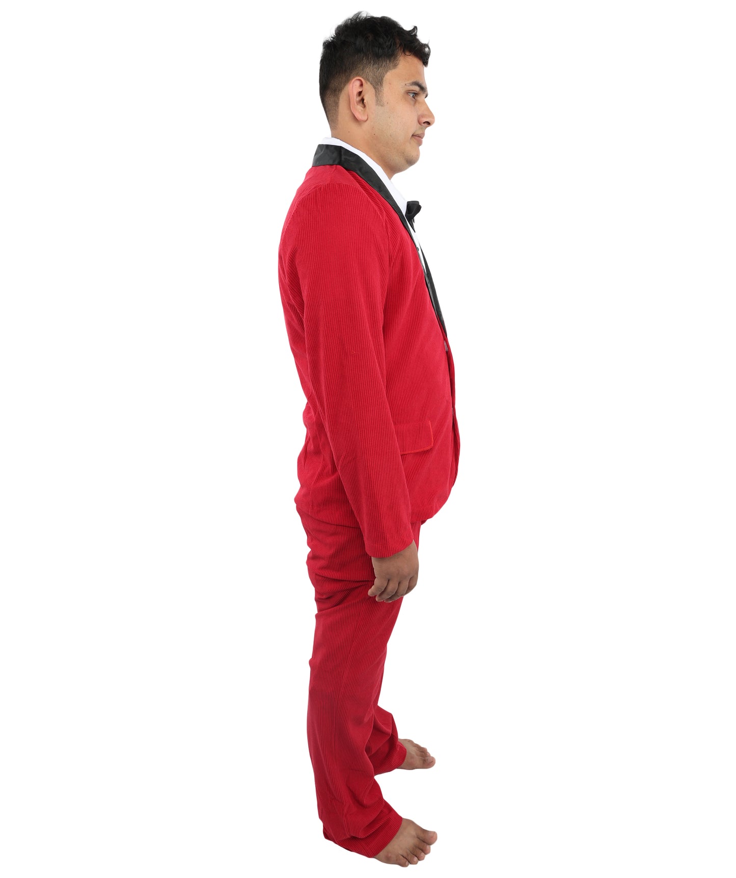 HPO Men's Red Tuxedo Suit Costume  | Formal Top & Pant Cosplay Outfit | Perfect for Halloween Parties & Theme Events