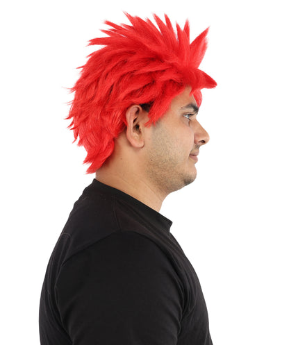 HPO Adult Men's Japanese Superhero Manga Spiky Wig |  Multi Color Options