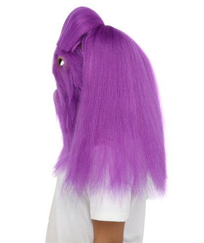 HPO Teen Extreme Hairy Person Costume Bundle & Mask Set - Full-Body Hair Suit Extra-Long Costume Wig for Halloween, Cosplay & Parties - Multiple Color Options