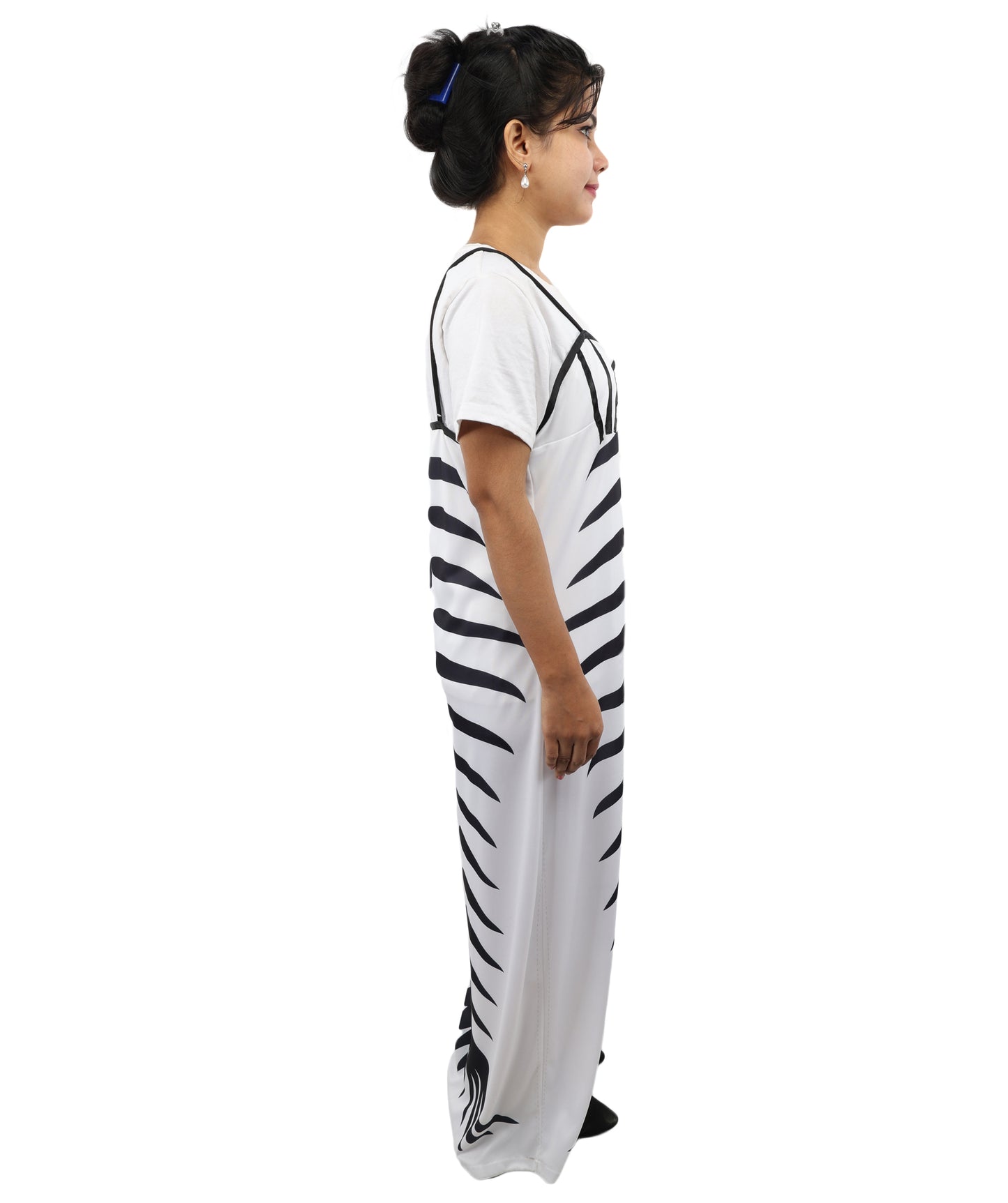 HPO Women's Skeleton Mermaid Black & White Costume – Gothic Ocean Inspired Dress with Skeletal Print & Skirt | Party, Cosplay & Dress-Up