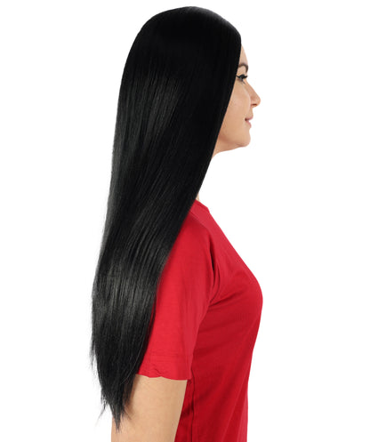 HPO Women's Evil Bride ,Adult Women's Wig Collections, Horror Ghostly Halloween Wig, Premium Breathable Capless Cap