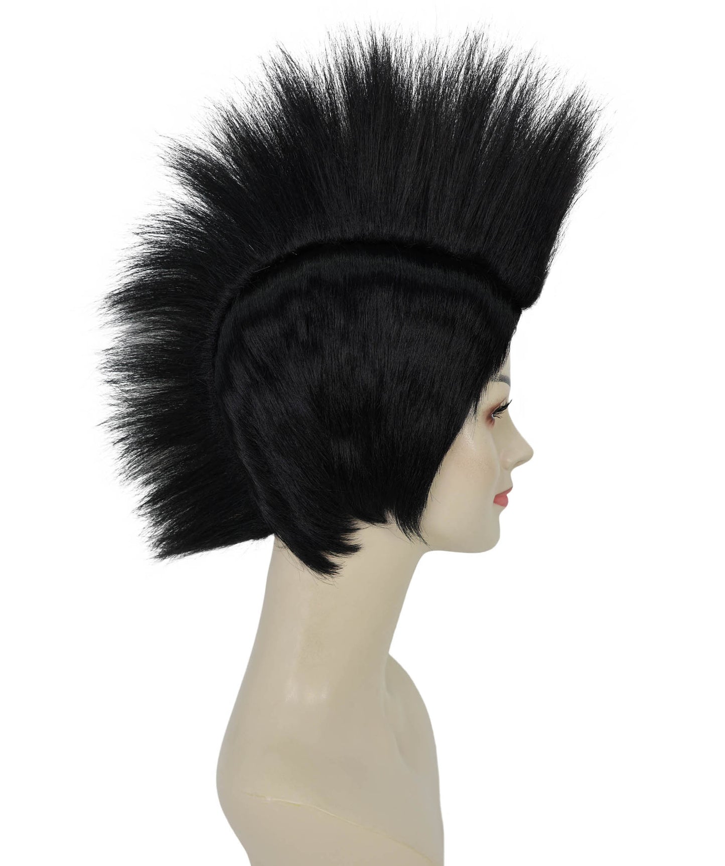 Barb Mohawk | Rock Star Full Black & Pink Mohawk Wig | Premium Halloween Wig