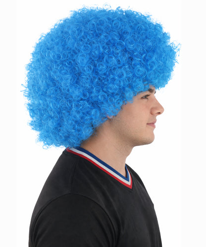 Short Afro Clown Unisex Wig | Fancy Halloween Wig Premium Breathable Capless Cap