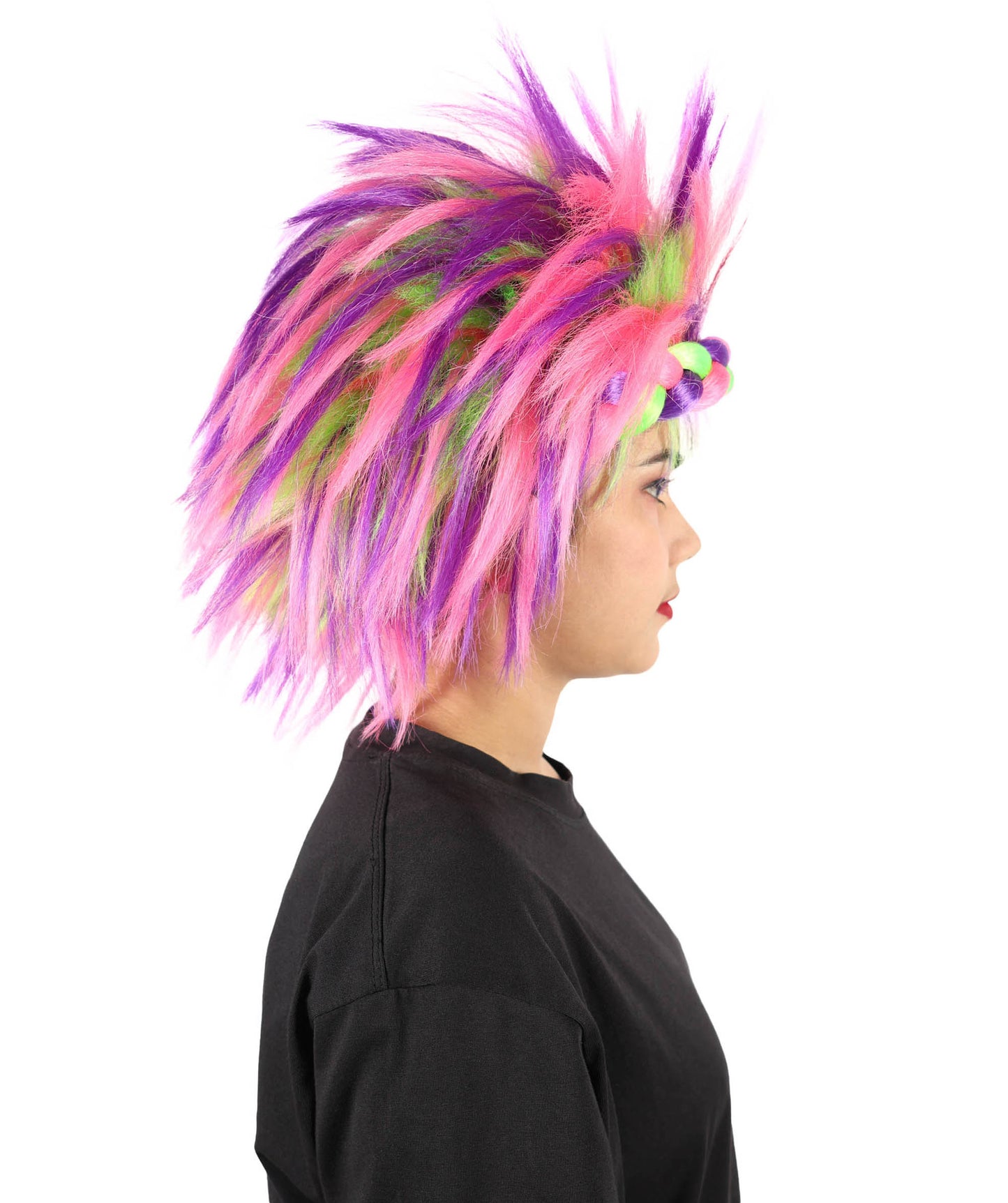 Burning Manstyle Funfur Costume Wig | Colorful Fluffy Playwear Hairpiece | Festival, Rave, Party & Creative Roleplay Accessory