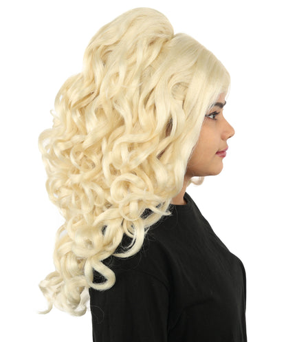 HPO Adult Long 20-Inch Curly Wig | Multiple Color Options | Ideal Cosplay, and Themed Parties | Soft, Natural-Looking, and Easy to Wear