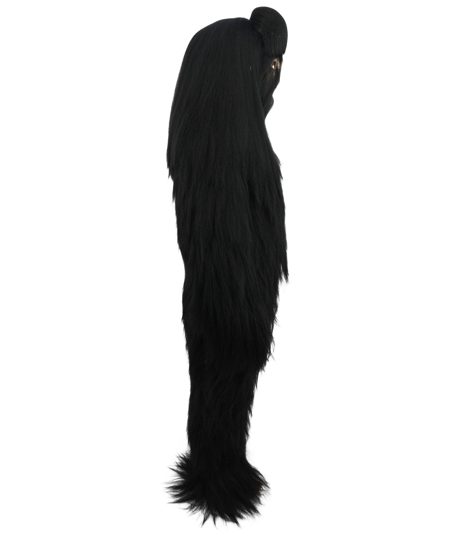 HPO Teen Extreme Hairy Person Two Part Costume, Mask and Bundle Set - Full-Body Hair Suit Extra-Long Costume Wig for Halloween, Cosplay & Parties - Multiple Color Options