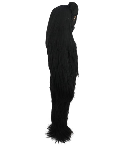 HPO Teen Extreme Hairy Person Two Part Costume, Mask and Bundle Set - Full-Body Hair Suit Extra-Long Costume Wig for Halloween, Cosplay & Parties - Multiple Color Options