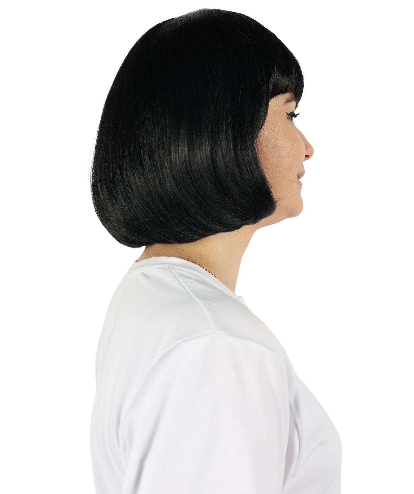 Womens Short Black Bob Wig | Party Ready Fancy Halloween Wig | Premium Breathable Capless Cap