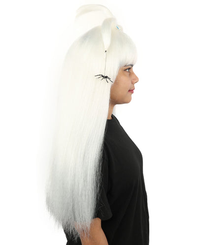HPO Adult Women's Spider Gothic Sculpted Wig | Multiple Color Options, create of synthetic fiber, architectural spider-leg loops with blunt bangs, breathable base | Party, Halloween, theater, drag, performance, costume events