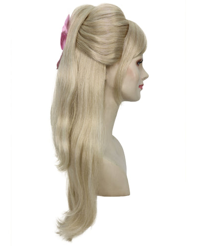 Women's Doll-Inspired Blonde Long Retro Wig | Halloween and Cosplay Wig | Flame-retardant Synthetic Fiber