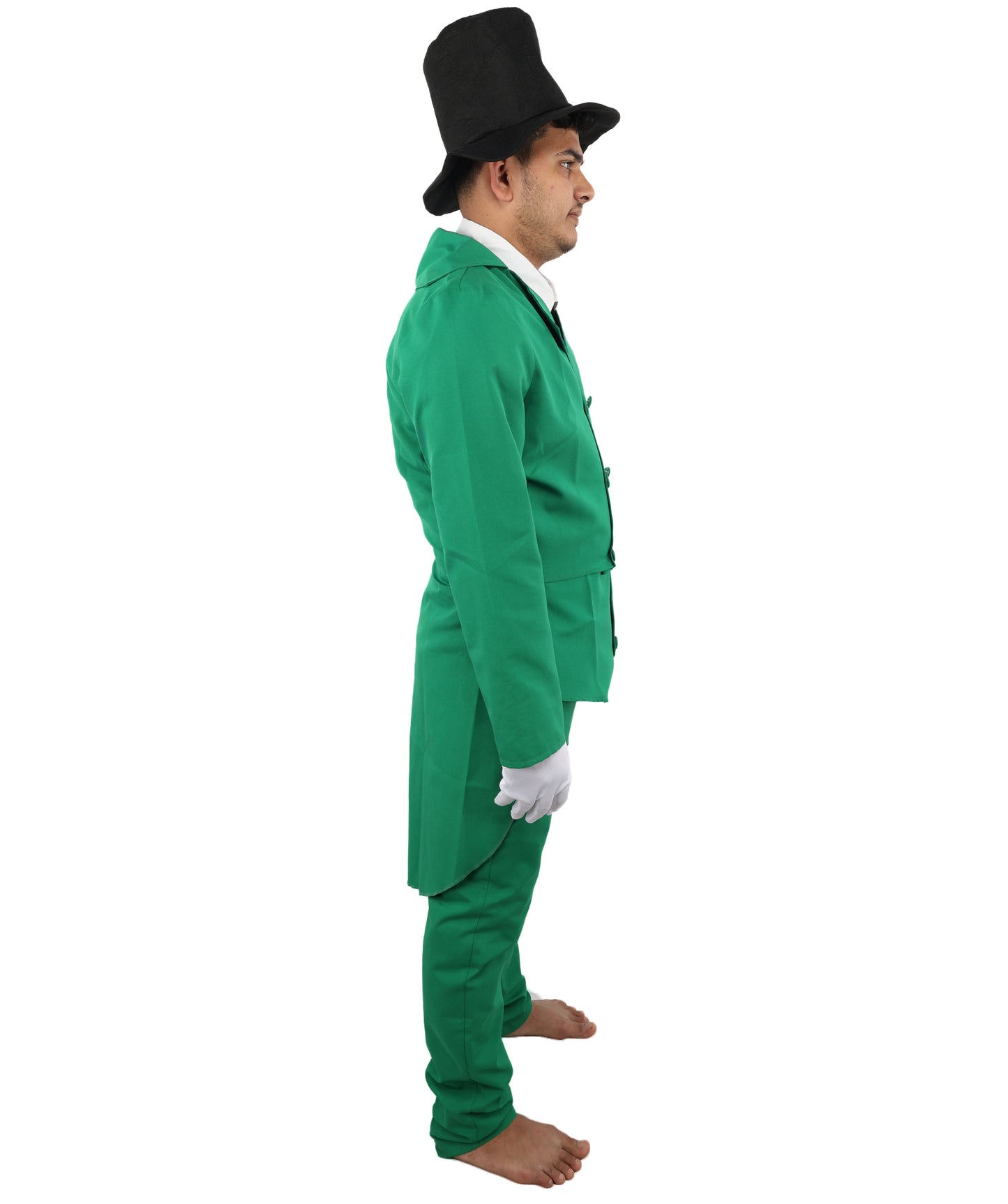 HPO Men's Holiday Gentleman Costume | Structured Poplin Suit Featuring Double Breasted Jacket and Vest | Versatile for Stage Shows, Christmas Parties, and Vintage Events