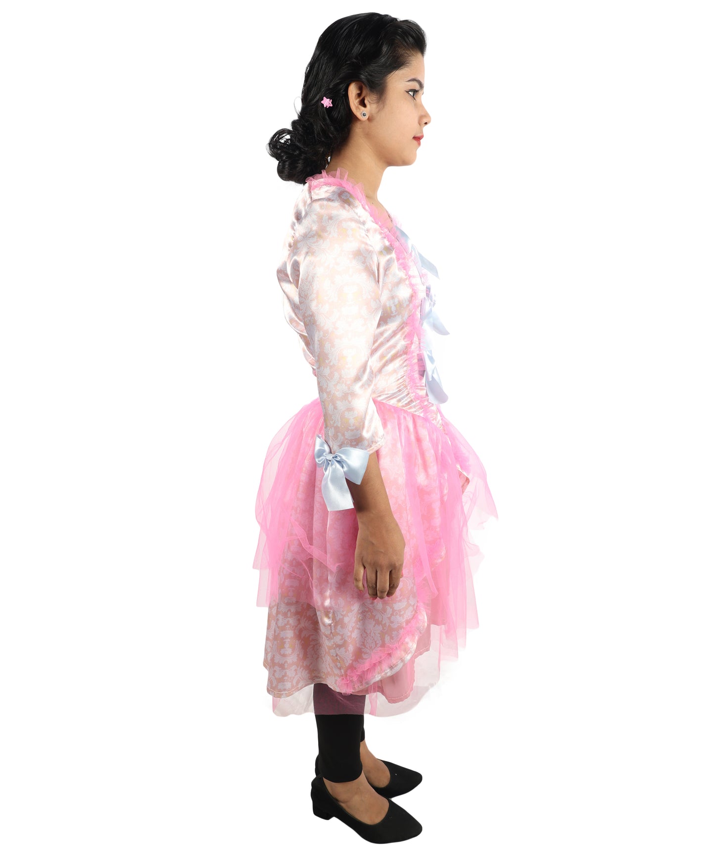 HPO Women's Marie Antoinette Pink Historical French Queen Costume  | Suitable for Halloween | Synthetic Fabric
