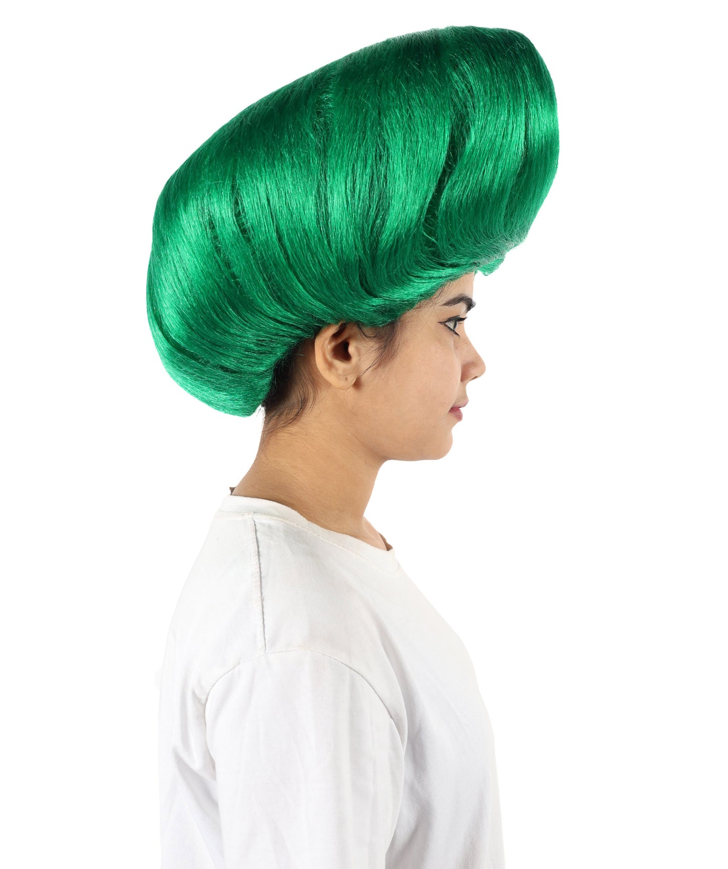 Women’s Supermodel Horn-shaped White Hair Updo Full Wig I Perfect for Halloween I Flame-retardant Synthetic Fiber